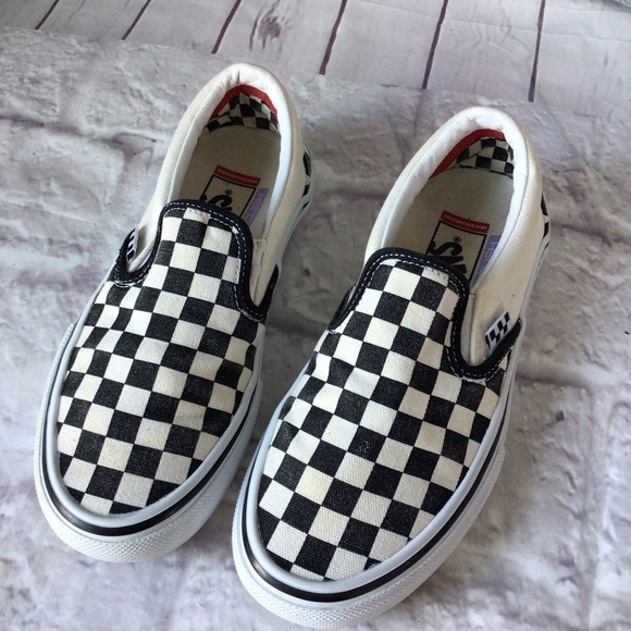 Vans Black and White Checkered Sneakers - Picture 8 of 10